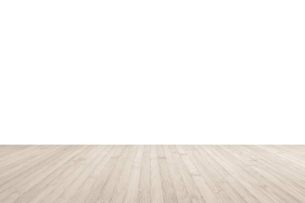 istock Wood floor in sepia brown with empty white wall background texture 1051511312