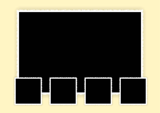 ramka na zdjęcie z szablonem kolażu dla rodziny i przyjaciół - luxary stock illustrations
