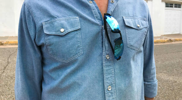 Man in Chambray Shirt with Sunglasses (Torso Only)
