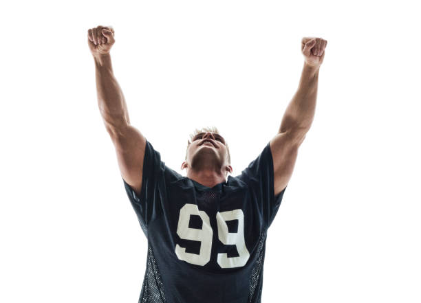 istock Handsome muscle guy sports fan 1051536596