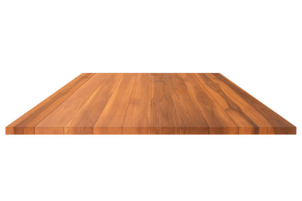 istock Empty top of wooden flooring isolated on white background 1051540882
