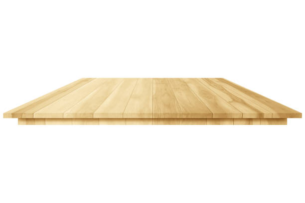 istock Empty top of wooden flooring isolated on white background 1051541116