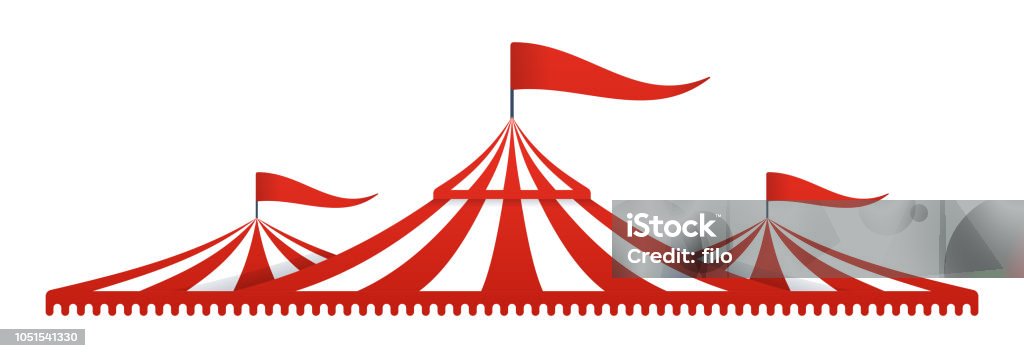 Circus Tent Big Top Circus sale big top tent. Traveling Carnival stock vector