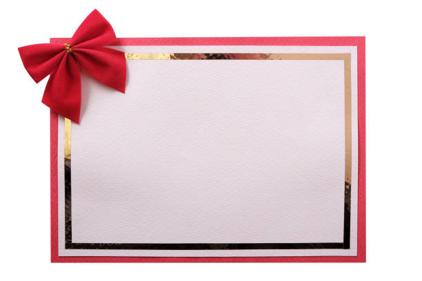 istock Christmas card red ribbon bow 1051543812