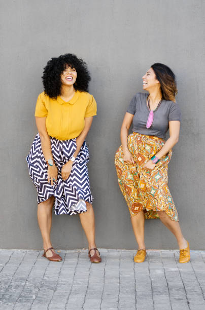 Two best friends having fun and laughing together