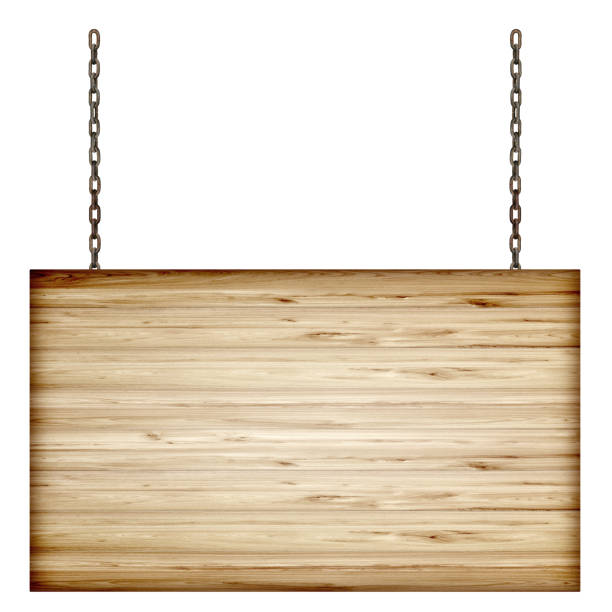 istock blank wooden sign hanging on a chain isolated on white 1051549028