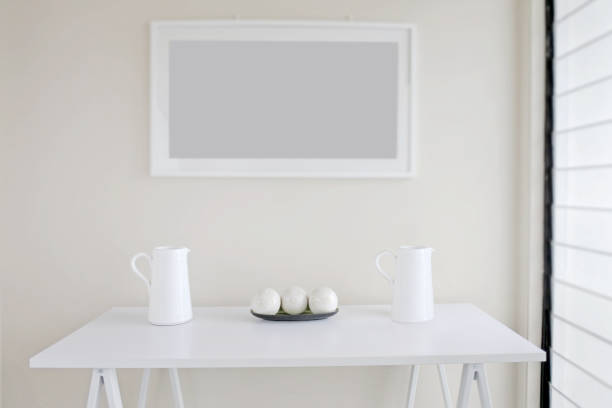 istock interior decoration of white desk with white items 1051555006