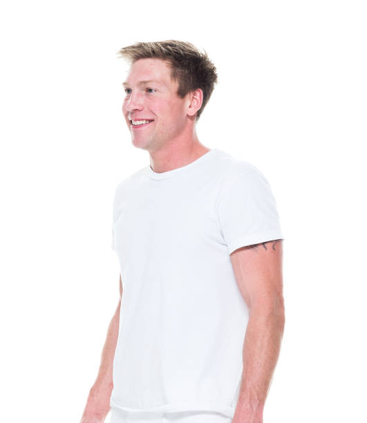 istock Attractive young male in underwear with hands by side 1051571944