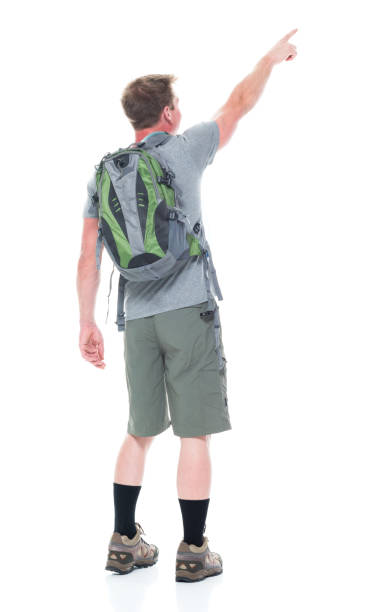 istock Friendly male hiker pointing upwards 1051575286