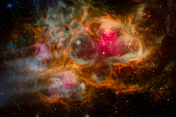 istock Surreal fantasy galaxy landscape,  space nebula, dust clouds and stars formed alien beetle character which looks at us.  Elements of this image furnisfurnished by NASA. 1051577608