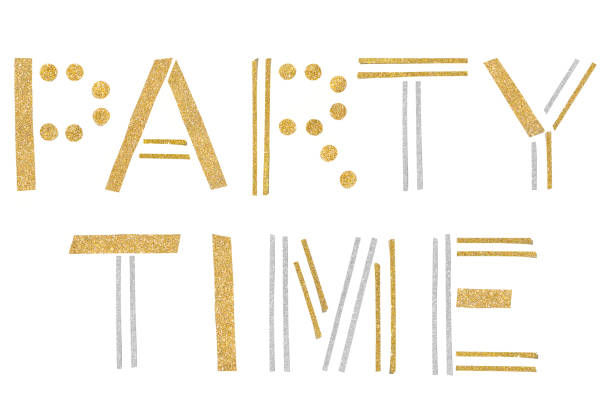 istock Party time text paper cut on white background 1051588450