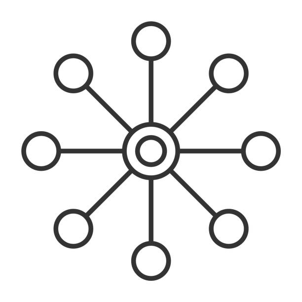 illustrazioni stock, clip art, cartoni animati e icone di tendenza di icona vettoriale isolata multicanale su sfondo bianco, design logo multicanale - braccio di mare immagine