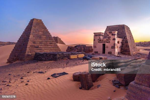Pyramids Of Meroe Sudan Stock Photo - Download Image Now - Sudan, Khartoum, Pyramid