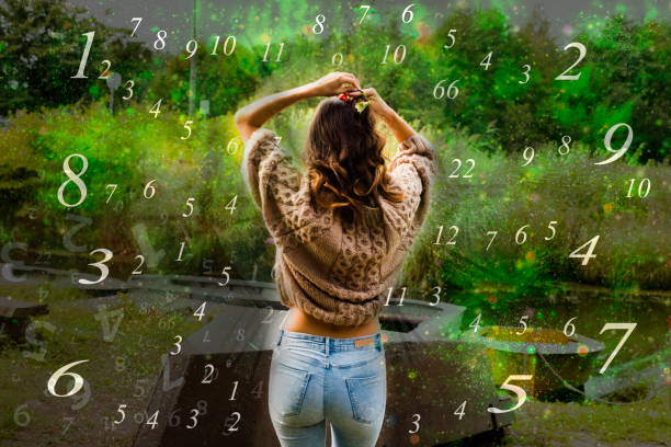 istock Woman and numerology world 1051617004