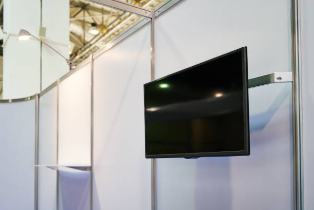 istock A large black TV screen on a white wall 1051620316