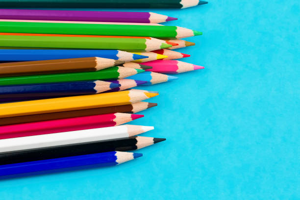 istock Color pencils isolated on the background. Close up. 1051623592