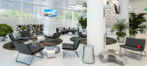 istock Contemporary Waiting Lounge (panoramic view) 1051632570
