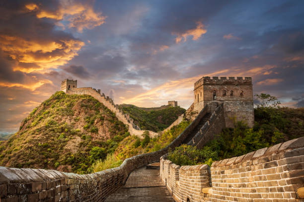 gran muralla - chinese wall fotografías e imágenes de stock