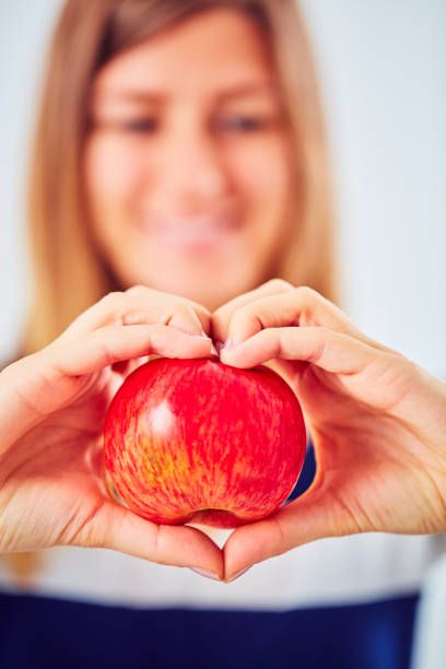 istock Healthy apple and fruit once a day. 1051655516