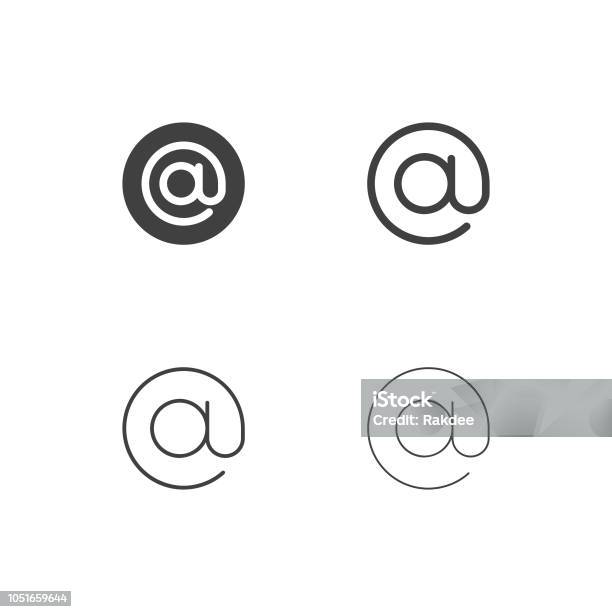 Commercial At Sign Icons Multi Series Stock Illustration - Download Image Now - 'at' Symbol, Icon Symbol, Symbol