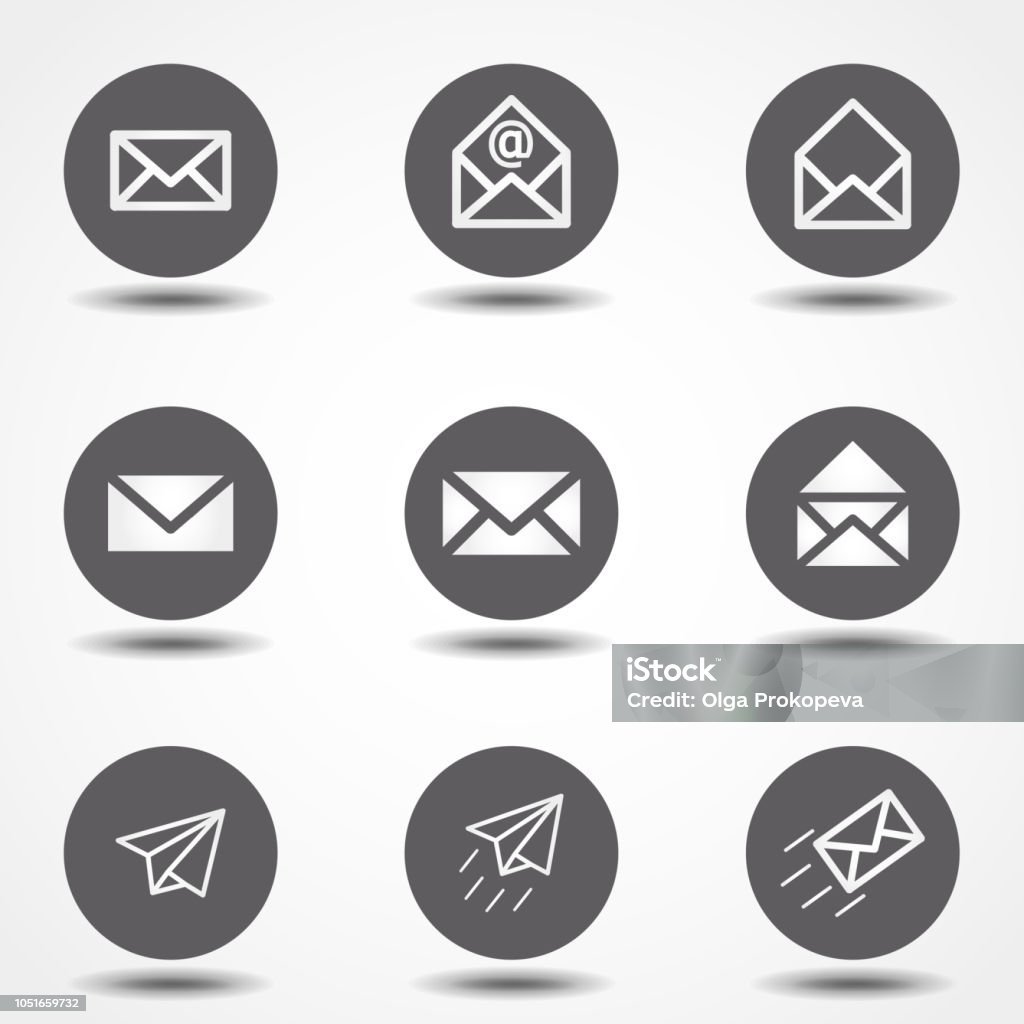 Set von Icons für Nachrichten. Vektor-Illustration. Anzeichen für app-Entwicklung und Website-Design, Infografik, Logo. - Lizenzfrei Icon Vektorgrafik