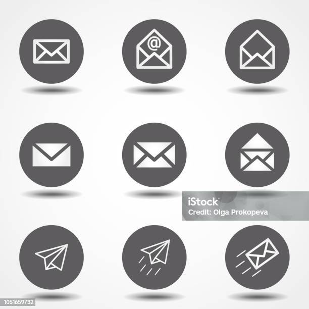 Set Of Icons For Messages Vector Illustration Signs For Infographic Logo App Development And Website Design Stock Illustration - Download Image Now