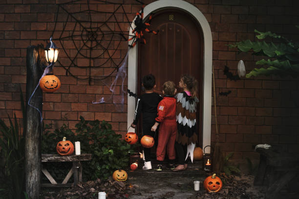 istock Little children trick or treating on Halloween 1051663186