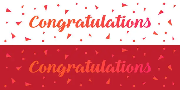 Vector illustration of CONGRATULATIONS BANNER