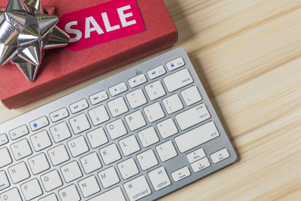 istock image flat lay concept cyber Monday sale background. 1051666442