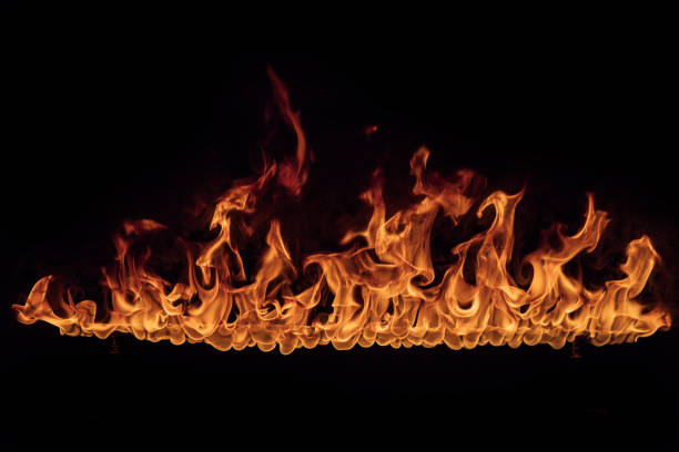 istock Texture of fire on a black background. 1051667060