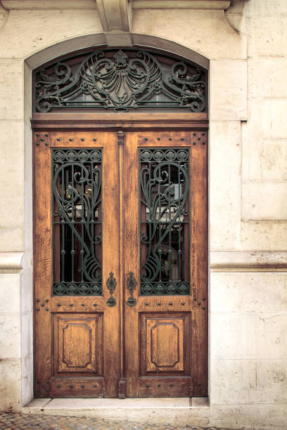 istock Ancient wooden door 1051670378
