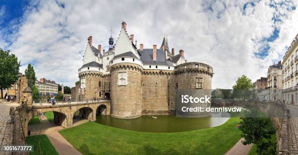 Nantes Castle Panorama Stock Photo - Download Image Now - Nantes, Castle, France