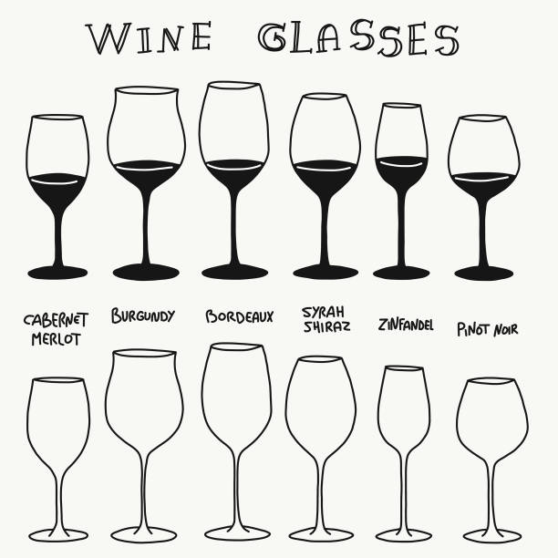 赤ワイングラスの種類 - pinot noir grape merlot grape cabernet sauvignon grape grape点のイラスト素材／クリップアート素材／マンガ素材／アイコン素材