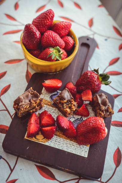 istock Delicious strawberry and chocolate dessert. 1051674744