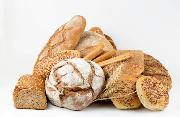 istock Different kinds of bread and bread rolls. Kitchen or bakery poster design 1051683342