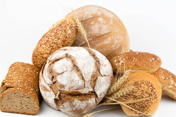 istock Different kinds of bread and bread rolls. Kitchen or bakery poster design 1051683568