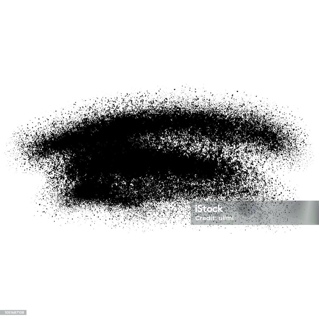 Powder Dust Vector Simple Black Powder Dust Vector Element Stock Illustration - Download Image ...
