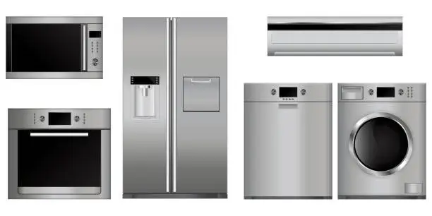 Vector illustration of Home appliances set