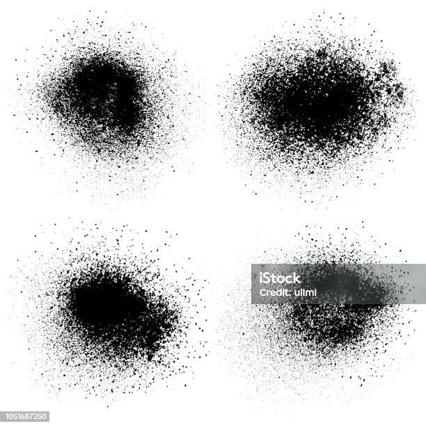 Powder Dust Vector Simple Black Powder Dust Vector Elements Stock Illustration - Download Image ...
