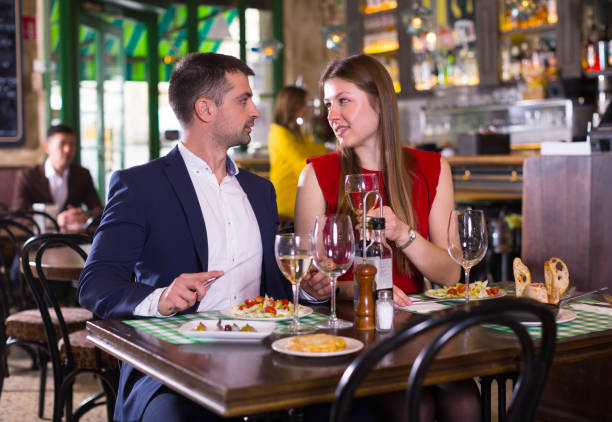 istock Lovely couple is dining together 1051694148
