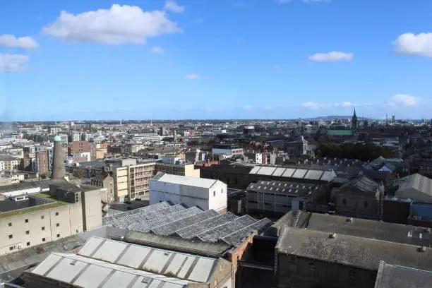 View over Dublin from top of Guinness Storehouse