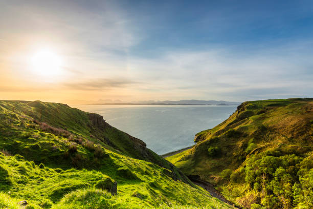 istock twilight over the Staffin seacliffs, Isle of Skye 1051697944