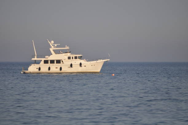 istock The beautiful Luxury yacht in open sea 1051713316