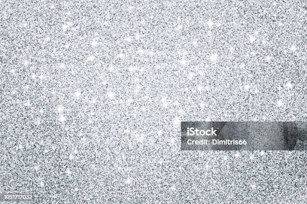 Oberfläche Silber Glitterhintergrund Stockfoto und mehr Bilder von Glitzernd - Glitzernd, Flitter, Silberfarbig