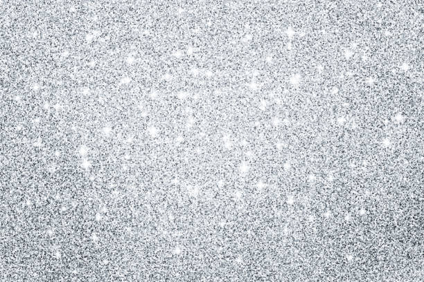 Silver glitter surface background stock photo