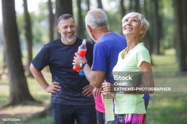 Senior Sports People Outdoors Stock Photo - Download Image Now - 60-69 Years, Active Lifestyle, Active Seniors