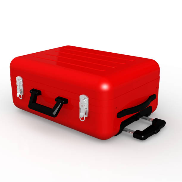 istock Red luggage on the floor 1051725250
