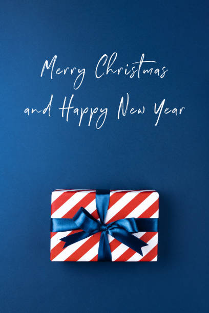istock Gift box with blue ribbon. 1051728858