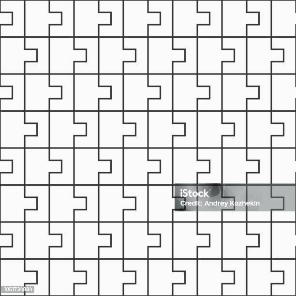 Interlocking Boards Pattern Abstract Seamless Pattern Of Interlocking Shapes Stock Illustration ...