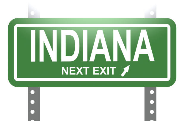 istock Indiana green sign board 1051735490